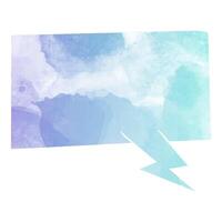 Colorful speech bubble with watercolor texture and design vector