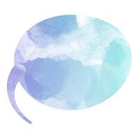 Blue speech bubble with swirling speech bubble patterns and gradients vector