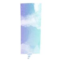Beautiful speech bubble in blue and turquoise vector
