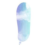Vibrant speech bubble in colorful watercolor style for creative design vector