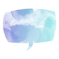 Colorful abstract speech bubble art reflecting serene skies vector