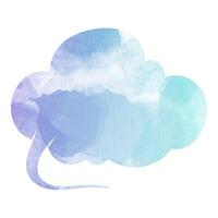 Colorful abstract speech bubble formation with soft gradients in blue vector