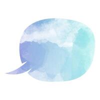 Colorful speech bubble with a soft watercolor effect vector