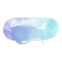 Colorful speech bubble showcasing fluid shapes and tones vector