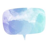 Abstract watercolor speech bubble with soft colors and texture vector