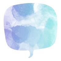 Soft watercolor speech bubble design for creative projects vector