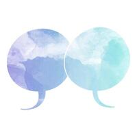 Conversation bubbles in pastel colors with a soft backdrop vector