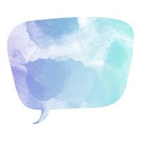 Colorful speech bubble with abstract watercolor vector