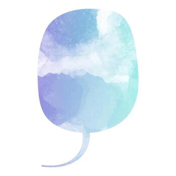 vistoso habla burbuja diseño con un degradado en suave tonos vector