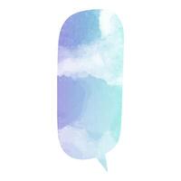 Colorful speech bubble design with a sky background vector