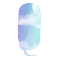 Colorful speech bubble inspired by nature's clouds and sky vector