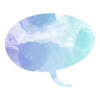 watercolor speech bubble design for communication vector