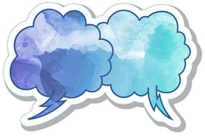 Artistic speech bubbles conveying communication and expression vector