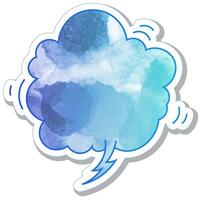 Creative speech bubble design with shades of blue and speech bubble shape vector
