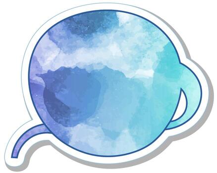 Artistic rendition of a blue speech bubble floating in open space vector