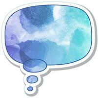 Unique watercolor speech bubble design in calming colors vector