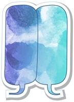 speech bubble featuring blue and teal colors with soft shapes vector