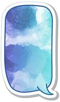 Colorful speech bubble design with watercolor texture vector
