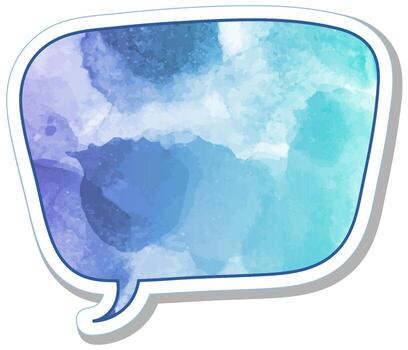 Speech bubble design with abstract watercolor patterns vector