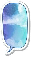 Colorful speech bubble design with abstract watercolor background vector