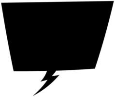 Creative square speech bubble design with lightning vector