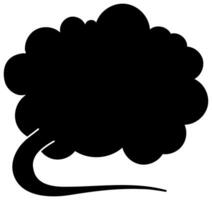 Silhouette of a cloud shaped speech bubbles vector