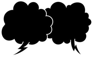 Conversation cloud shaped bubbles representing dialogue between two people vector