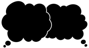 cloud shaped thought clouds symbolizing conversation and creativity vector