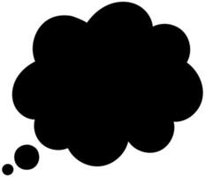 cloud shaped thought bubble design for artistic expression vector