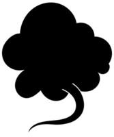 Creative cloud shaped speech bubble shape on a plain background vector