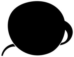 round speech bubble silhouette against a light background at noon vector