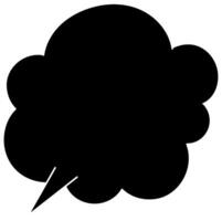 Unique cloud-shaped thought bubble design in black vector
