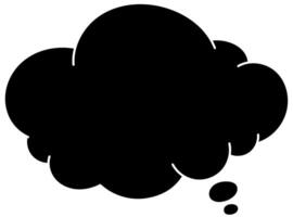 Creative cloud shaped thought bubble design for storytelling or brainstorming vector