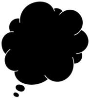 Creative cloud shaped thought bubble illustrating ideas and imagination vector