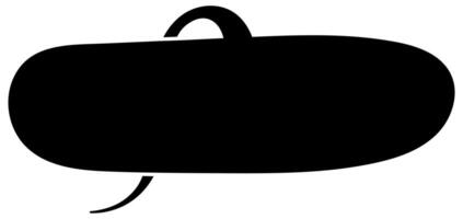 horizontal speech bubble silhouette design on a light background vector