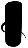 Silhouette of a vertical speech bubble art design vector