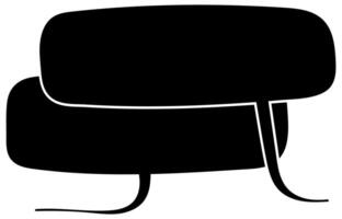 Abstract black horizontal speech bubble with smooth curves and lines vector