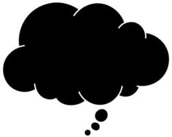 Creative cloud shaped thought bubble design for artistic use vector