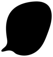 silhouette of a black speech bubble vector