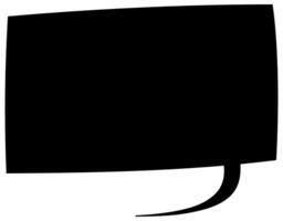 Blank screen displays horizontal speech bubble vector