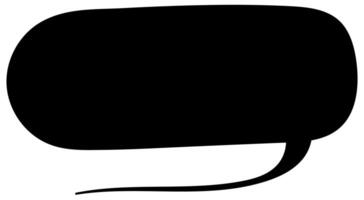 Black horizontal speech bubble design on a colorful background vector