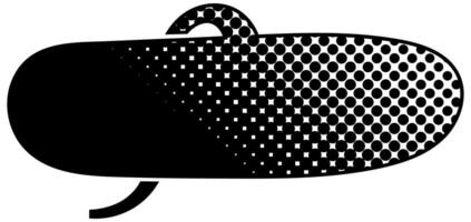 Creative design showcasing a speech bubble silhouette with halftone dots vector