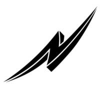 Hand drawn thunder design in black on a light background vector