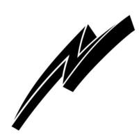 Hand drawn thunderbolt representing a stormy atmosphere vector
