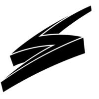 Hand drawn lightning design illustrating a thunderstorm concept vector