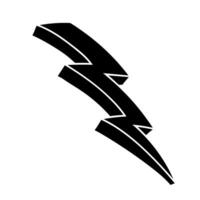 Hand drawn thunderbolt design representing stormy weather vector