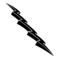 Hand drawn thunderbolt design featuring sharp angles and edges vector