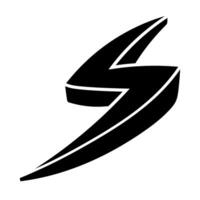 Hand drawn thunderbolt design capturing energy and nature's power vector
