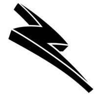 Hand drawn thunder symbol representing a thunderstorm's power vector