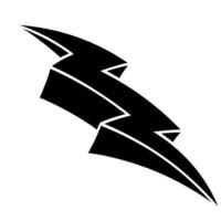 Hand drawn thunder illustration captured in dynamic style vector
